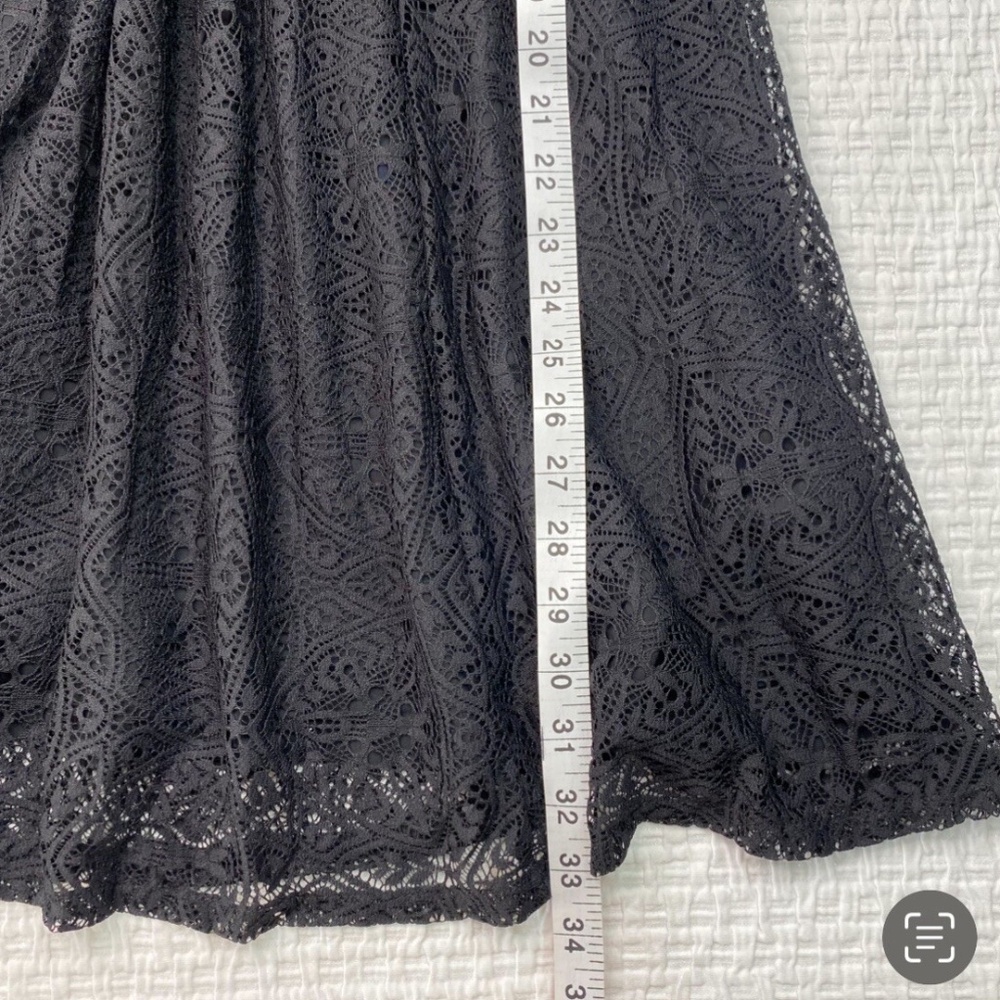 Free People Dress Women's Sz 10 Black Lace Flowy Boho Goth Witchcore Mini NWT LS - Picture 8 of 11